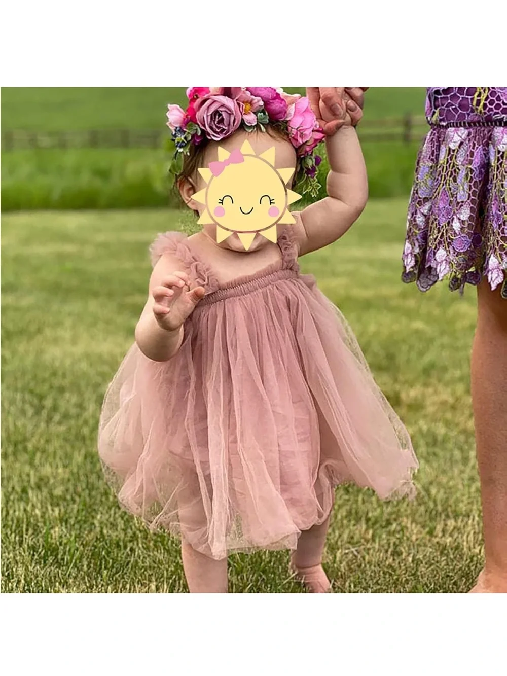 Toddler Baby Girl Tutu Tulle Princess Summer Dress+Flower Headband